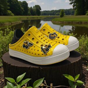 Skechers Boys Foamies Guzman Steps Hydro Squad Clogs Toddler Size 8 Yellow Black